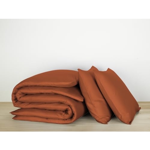 De Witte Lietaer Bettwäsche Olivia Caramel – Set Bettbezug 260 x 240 cm + 2 Kissenbezüge 60 x 70 cm