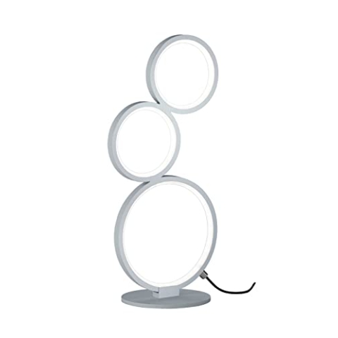 Trio Leuchten LED Tischleuchte Rondo 522610389, Metall silberfarbig, inklusiv 17 Watt LED, Tastdimmer