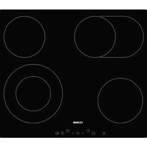 Beko HIC 64403 T eingebaut Elektrische Induktion Schwarz Kochfeld
