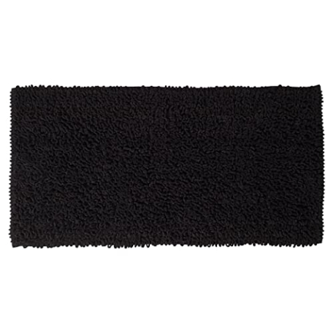 Sealskin Badteppich Twist, Chenille, Farbe: Anthrazit, 120 x 60 cm