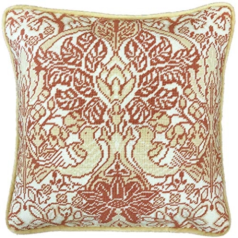 Bothy Threads Gobelin-Stickkissen Set Tauben- und Rosen Tapisserie, 35,5x35,5cm, TAC12, Stickbild vorbedruckt