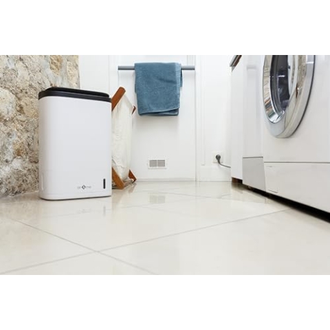 Air and Me, Vernetzter Luftentfeuchter EVEL 7L/J | Leistung von 7 l/Tag, Betrieb durch Trocknung, Geräuschpegel von 43 dB, geeignet für eine Fläche von max. 40 m² (je nach Temperatur und