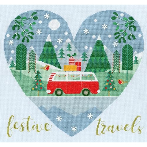 Bothy Threads Kreuzstich Set Wild At Heart: Festliche Reisen Zählmuster