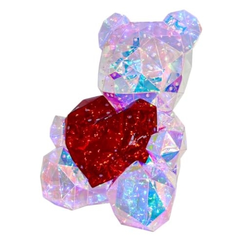mikamax Light Up Teddy - 40 cm - Teddy - LED Bär - LED Teddy Groß - Tedi Led Lampe - Nachtlicht - Valentinsgeschenk