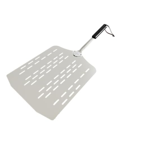 cozze Pizzaschaufel aus Aluminium, 60 x 28 x 28 cm, aus perforiertem Stahl