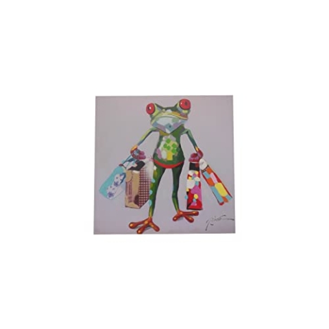 Biscottini Modernes Bild Wohnzimmer 61x2x61 cm | Bild auf Leinwand | Schlafzimmer Gemälde | Vintage-Gemälde | Küchenbilder