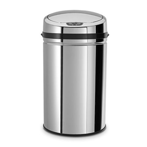 Echtwerk Abfalleimer, Mülleimer mit Sensor, elektrischer Müllbehälter, Infrarot Bewegungssensor, Korpus aus Edelstahl, Fassungsvermögen 30 Liter, INOX