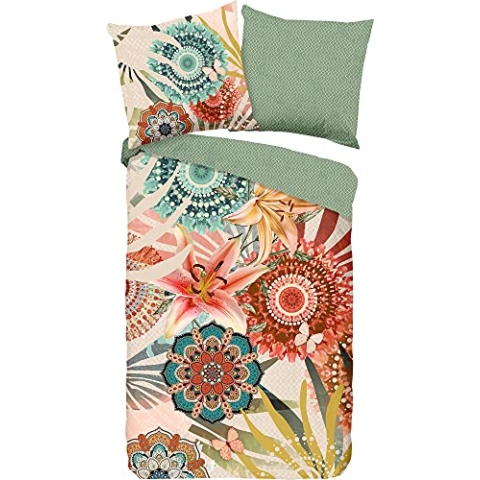 HIP Bettbezug 155 x 220 cm, Baumwollsatin, Nr. 30122, Mehrfarbig