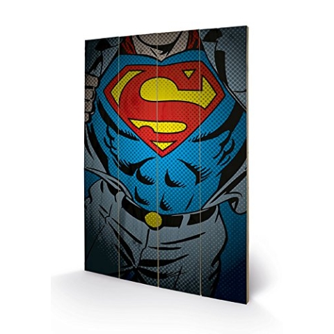 Pyramid International DC Comics (Superman Torso) Holzwand-Kunst, Holz, mehrfarbig, 40 x 2.5 x 59 cm