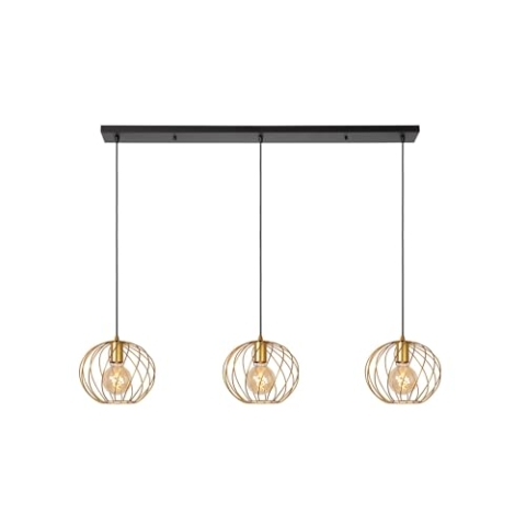 LUCIDE DANZA - Pendelleuchten - 3xE27 - Mattes Gold/Messing