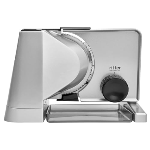 ritter solida 4 Duo Plus, Elektrischer Allesschneider & Brotschneidemaschine aus Vollmetall, Made in Germany