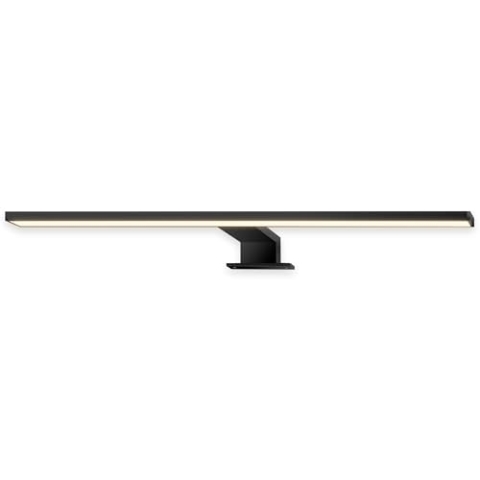 BRILONER - LED Spiegelleuchte Bad 2 in 1 Montage, IP44 Spritzwasserschutz, Warmweißes Licht, Badezimmerlampe, Schrankbeleuchtung, Spiegellampe, Lampe Badezimmer, 50 x 10,5 x 4 cm, Schwarz