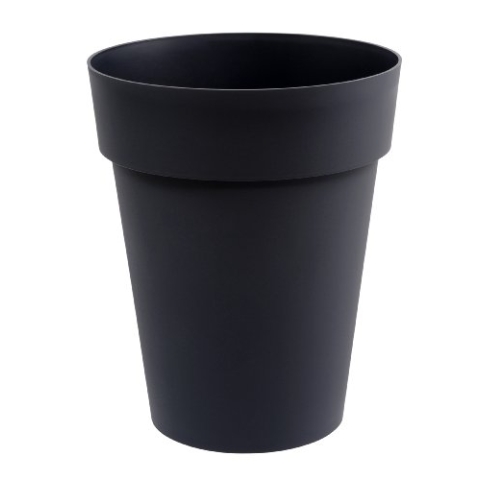 EDA TOSCANE Ø 44 cm Blumentopf, halbhoch, Vase, Kunststoff, anthrazit