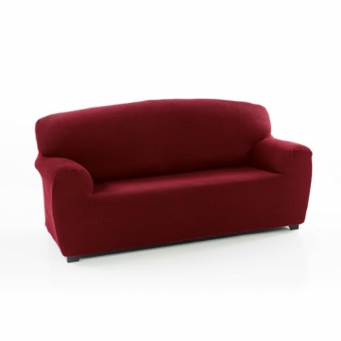 SOFAKOVER® Super elastischer Sofabezug mit Pocket für 4-Sitzer-Sofas, atmungsaktiv, bequem und langlebig, einfach anzubringen, Maße 220-260 cm, Bordeaux