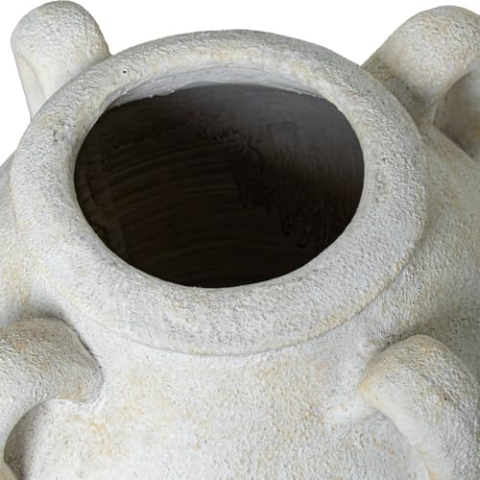 Alexandra House Living Vase, Weiß, Keramik, 25 x 30 cm, mit Griffen