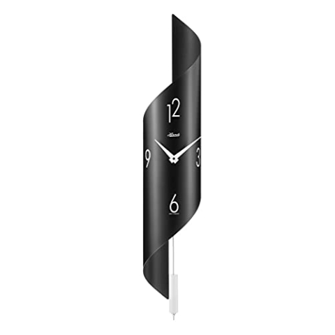 Hermle 70944-292200 Moderne Wanduhr Savanna II, Quarz Schwarz-Weiß