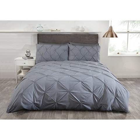 Rapport Home Balmoral Bettwäsche-Set mit Biesen, Kingsize, Silber
