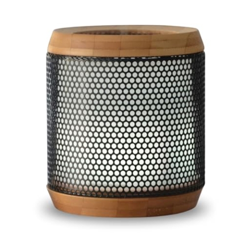 Zen’arôme Elipsia ätherische Öldiffusor - Ultraschall Aromatherapie Ultraschalldiffusor - hausgemachter elektrischer Diffusor - Multifunktions -LED -Beleuchtung - Bambus und Metallnatürliche