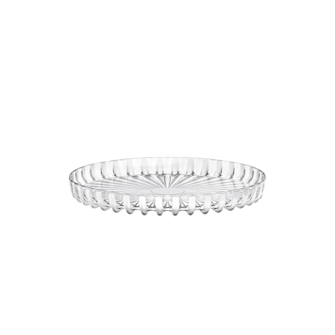GUZZINI - Rundes Tablett "Dolcevita", Bio-Based Plastic, Mother of pearl, 31x31xh3,5