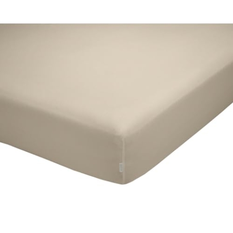 Alexandra House Living QUTUN Spannbettlaken, Taupe, 105 x 200 cm
