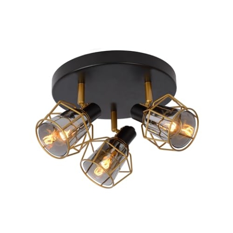 LUCIDE NILA - Deckenstrahler - Ø 36 cm - 3xE14 - Schwarz