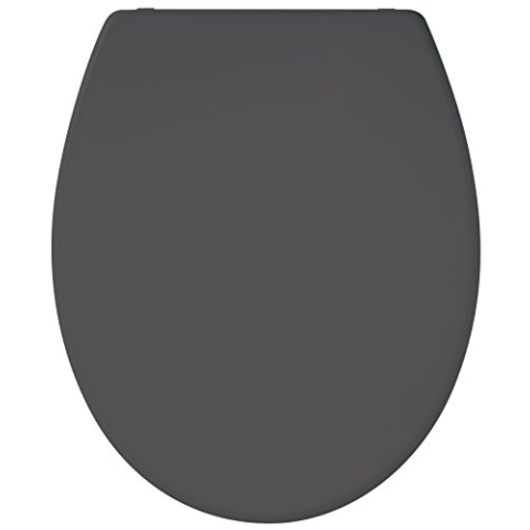 Gelco Presto WC-Deckel mit sanftem Schließmechanismus/Absenkautomatik, Kunststoff grau