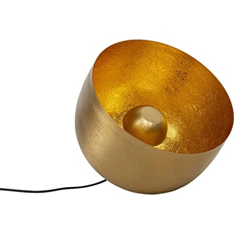 Kare Design Bodenleuchte Apollon Smooth, Gold, Ø35cm, Bodenstehleuchte, Bodenlampe, Lampe, Licht-Deko, Leuchtmittel nicht inklusiv