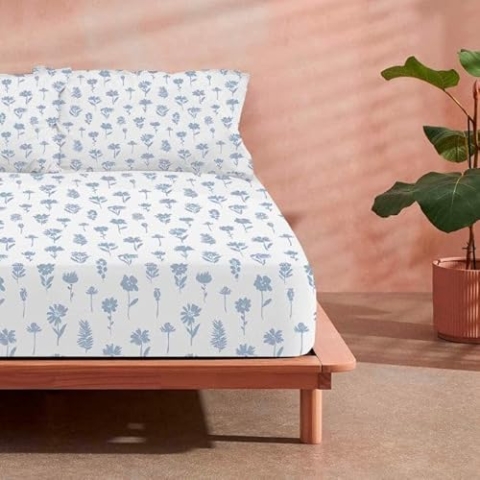 Belum | Spannbettlaken Arona 100% Baumwolle für Betten mit 150/160 cm, Spannbettlaken 175 Fäden