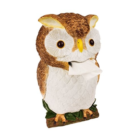 Rotary Hero Eule Taschentuchbox Taschentuchspender Kosmetiktücherbox - Für Küche Badezimmer Schlafzimmer - Rechteckig - 17.5x15x31 cm