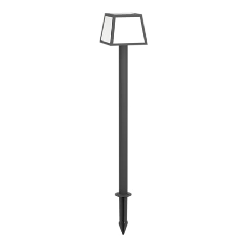 EGLO LED Solarlampe stehend Altilia, Außenlampe mit Erdspieß und Bewegungsmelder, Solar Stehlampe außen, Außenleuchte Garten aus schwarzem Kunststoff, IP44, 106 cm