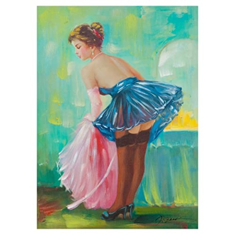 Biscottini Modernes Bild Wohnzimmer 51x2x71 cm | Bild auf Leinwand | Schlafzimmer Gemälde | Vintage-Gemälde | Küchenbilder