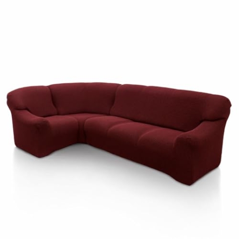 SOFASKINS super elastischer ecksofa überzug, waschbar, hochwertig, atmungsaktiv, bequem und langlebig, Sofa überzug, Einfach anzubringen, Maße (340-540 cm), Farbe Marine