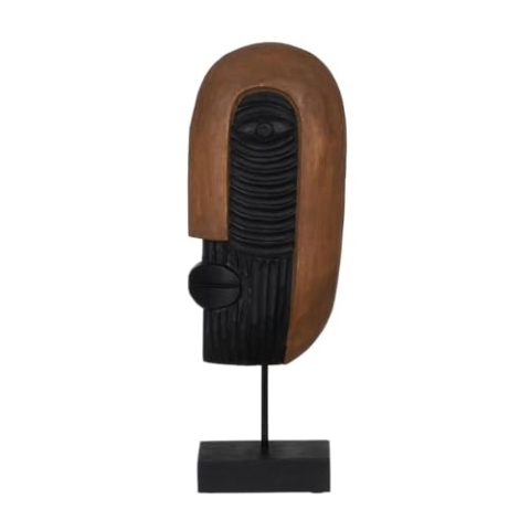 BigBuy Home Dekofigur Braun Maske 17,5 x 10 x 50 cm