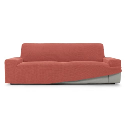 SOFASKINS® super elastischer überzug, Sofabezug 3 sitzer, atmungsaktiv, bequem und langlebig, Sofa überzug, Einfach anzubringen, Maße (180-230Cm), Farbe Koralle