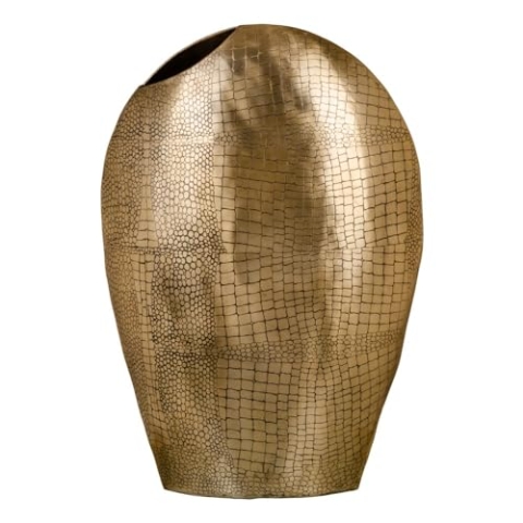 Vase 37 x 15 x 55 cm Gold Metall