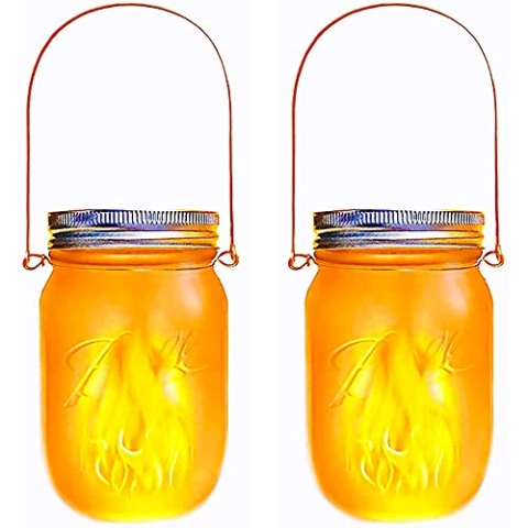 Solar Laternen 2er Set H14cm JAMY FLAME