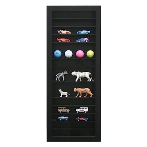 Deknudt Frames S67RZ2 Bilderrahmen mit Präsentationsfächern, Holz, 25 x 70 cm, Schwarz