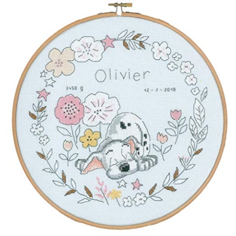 Vervaco Stickpackung Disney Kleiner Dalmatiner, Zählmuster Zählmusterpackung, Baumwolle, Mehrfarbig, 24 x 24 x 0,3 cm