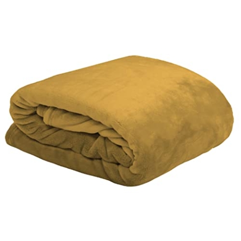 Lovely Casa Kuscheldecke 130 x 160 cm – Senf, Polyester