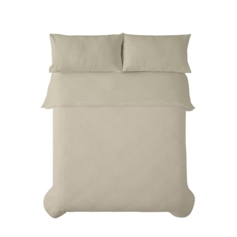 Alexandra House Living Bettbezug, Beige, 240 x 220 cm