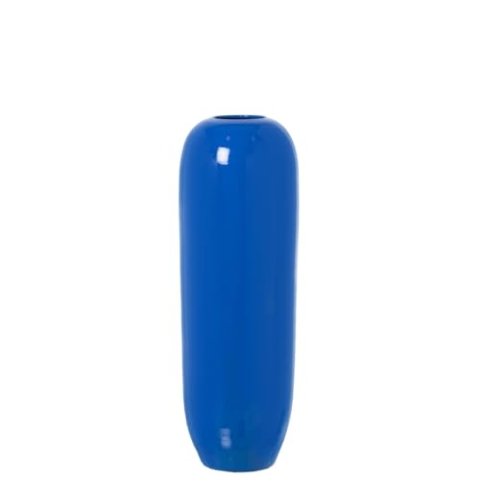Alexandra House Living Bodenvase Blau, Keramik, glänzend, 18 x 18 x 57 cm