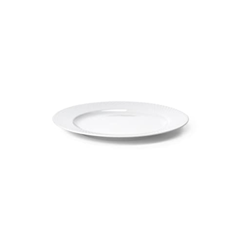 Lyngby Porcelæn Diner-Teller Ø27 cm Rhombe aus handgefertigtem Porzellan, weiss