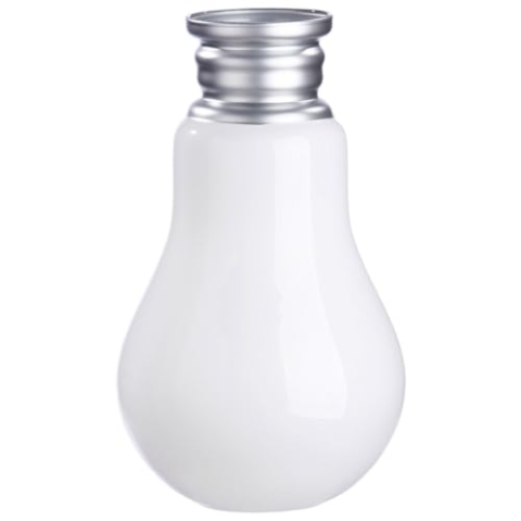 Casablanca Blumenvase Deko Vase aus Glas - Deko Wohnzimmer Geschenk für Frauen Geburtstag Muttertag - Farbe: weiß Silber Höhe 36 cm