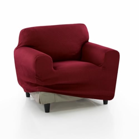 SOFAKOVER® Sofabezug, super elastisch, für 1-Sitzer, atmungsaktiv, bequem und langlebig, Sofaüberwurf, einfach anzubringen, Maße 70-110 cm, Bordeaux