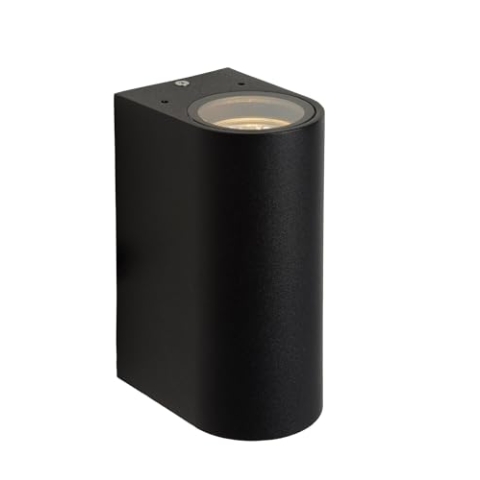 Lucide BOOGY - Wandstrahler Außen - 2xGU10 - IP44 - Anthrazit, 6.8 x 9.3000000000000007 x 15 cm