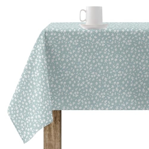 Belum 0120-33 Tischdecke, 250 x 140 cm, harzbeschichtet, fleckenabweisend, Modell 0120-33, Tischdecke ohne Wachstuch, Tischdecke ohne Steifigkeit, Tischdecke aus Baumwolle, Blau