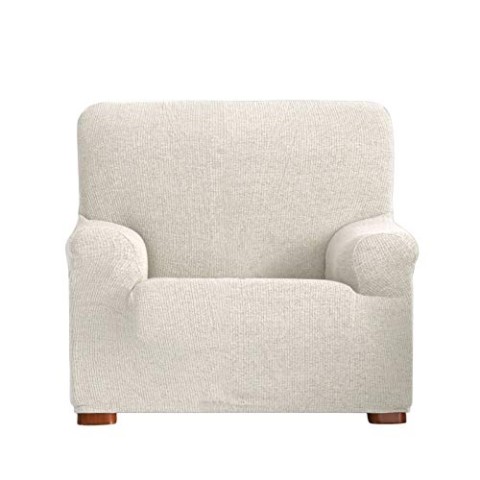 Eysa Dorian elastisch Sofa überwurf 1 Sessel, Chenille, 00-Ecru, 37 x 9 x 29 cm