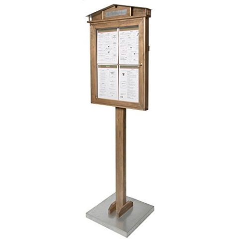 Securit Schaukasten RUSTIC, 4 x DIN A4, mahagoni