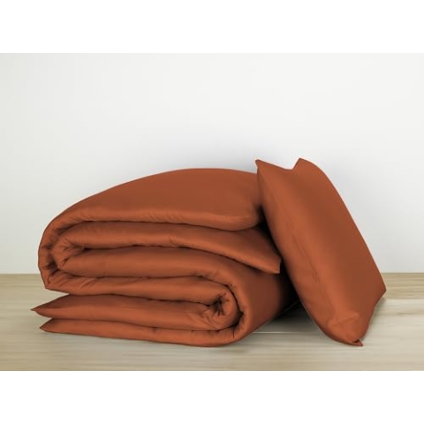 De Witte Lietaer Bettwäsche Olivia Caramel – Bettbezug 140 x 200 cm + 1 Taoe 60 x 70 cm