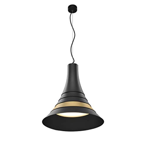 SLV BATO 45 PD, LED Indoor Pendelleuchte, schwarz/messing, LED, 2700K